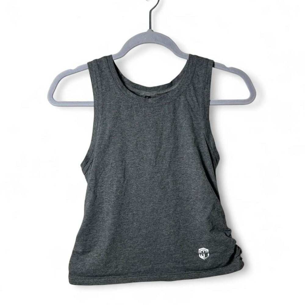 Born Primitive Womens Small‎ Grey Open Back Cropped Sleeveless Gym Tank Top